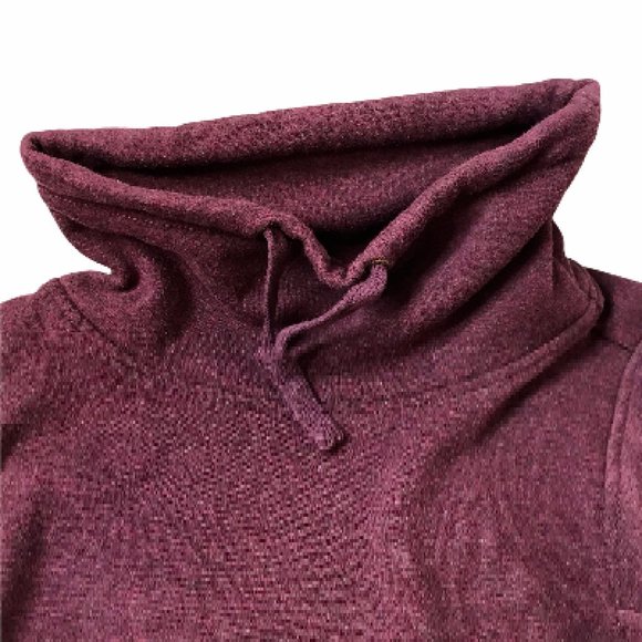 UGG Fleece Cozy Cape Poncho, Burgundy Purple L - Picture 8 of 8